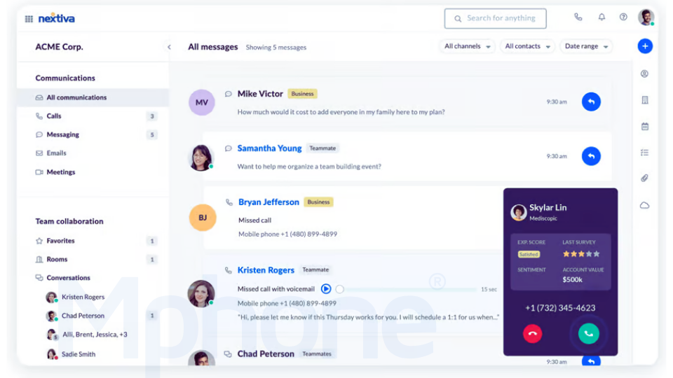 Tính năng của Nextiva