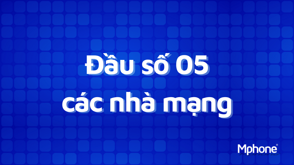 Đầu số 05 các nhà mạng