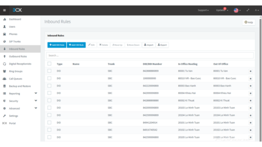 Bài 3: Cài đặt Inbound Rules và Caller ID trong 3CX