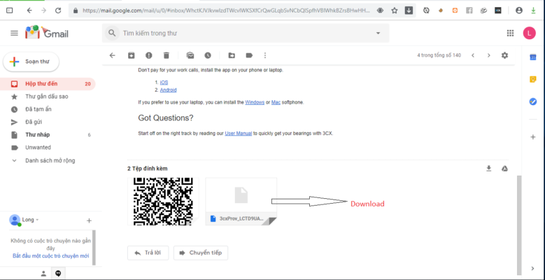 4. cấu hình và mã QR