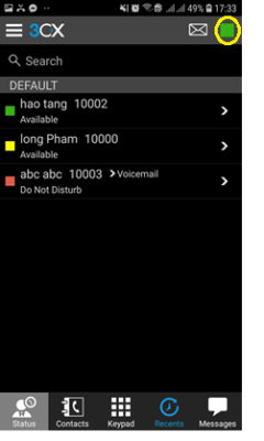 Hình 11 Nhấp vào Status giao diện sẽ hiện ra