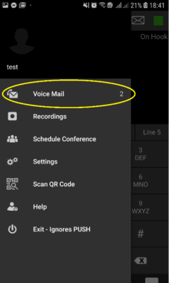 Hình 16 Chọn Voice Mail