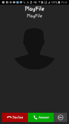 Hình 19 Nhấn Answer để nghe lại lời nhắn, Decline để hủy