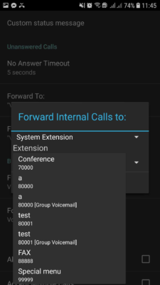 Hình 21 Các mục hiện ra cho phép bạn tùy chọn group hoặc fax