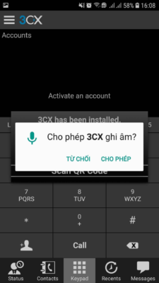 Hình 4 Chọn Cho phép khi có những thông báo hiện lên