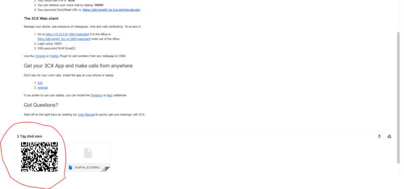 Hình 7 Nhấp vào QR code như hình khoanh đỏ